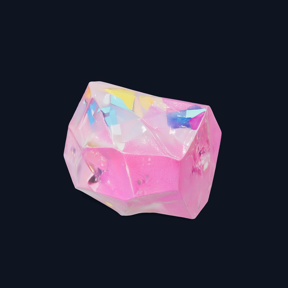 Pink Gemstone Crystal model pack